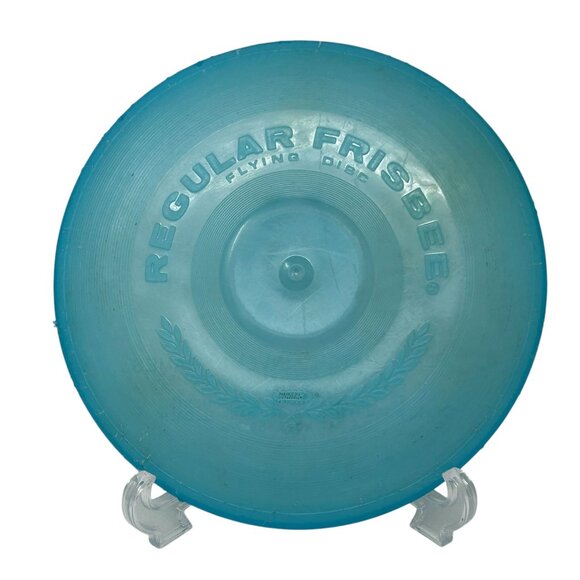 Vintage Wham-O Regular Frisbee Flying Disc 9" Aqua Blue Plastic Toy 1970s - Picture 2 of 14